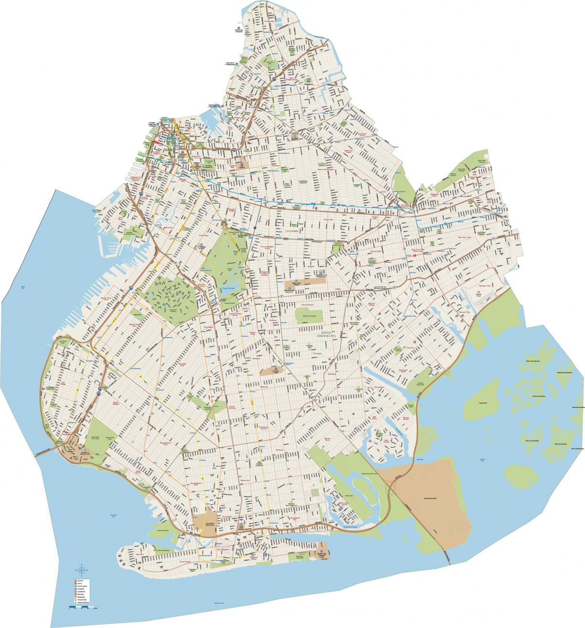 Mappa delle strade di Brooklyn