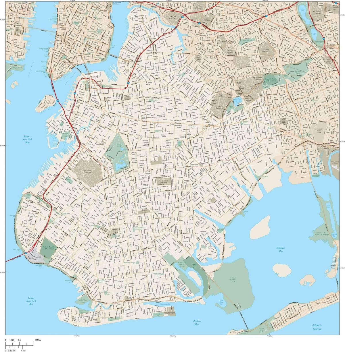 Mappa della città di Brooklyn